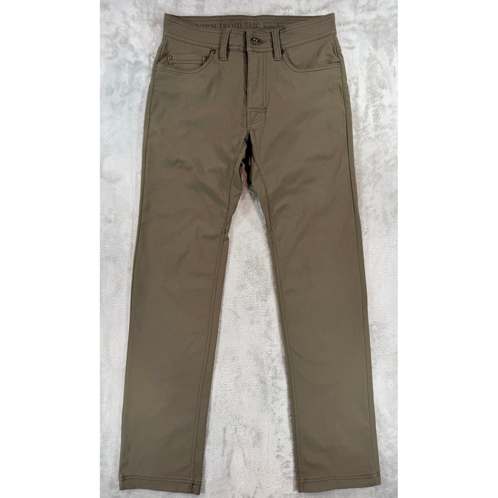 PrAna Mens Zion 5 Pocket Slim Fit Hiking Pants Bud Brown Khaki 28x31